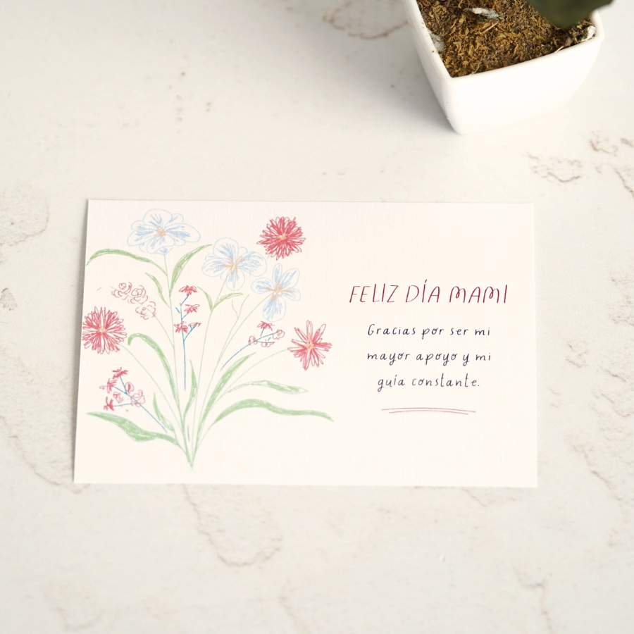 Tarjeta personalizada para dedicar unas palabras especiales