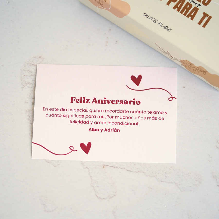 TARJETA PERSONALIZADA PARA PONER LA DEDICATORIA MÁS ESPECIAL