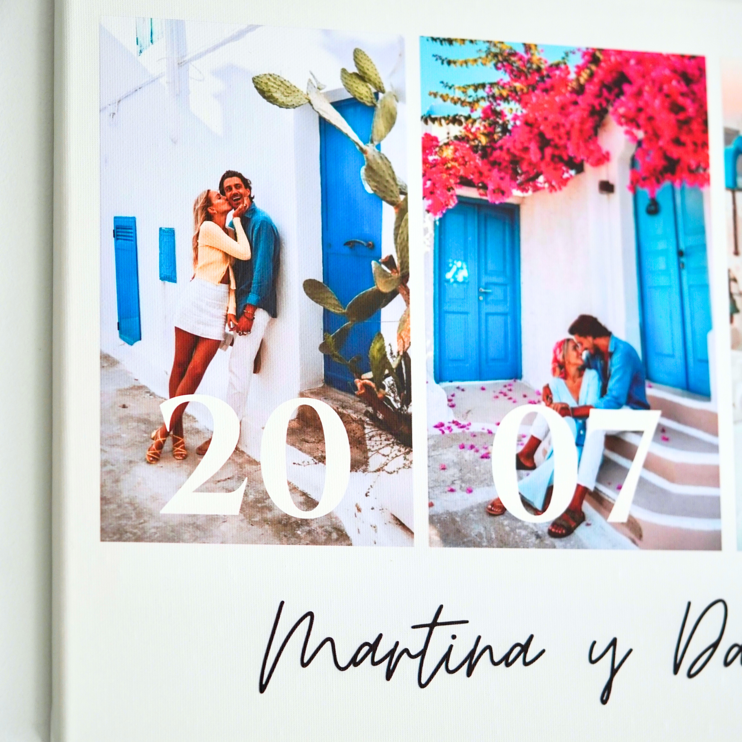 Lienzo 3 fotos Aniversario