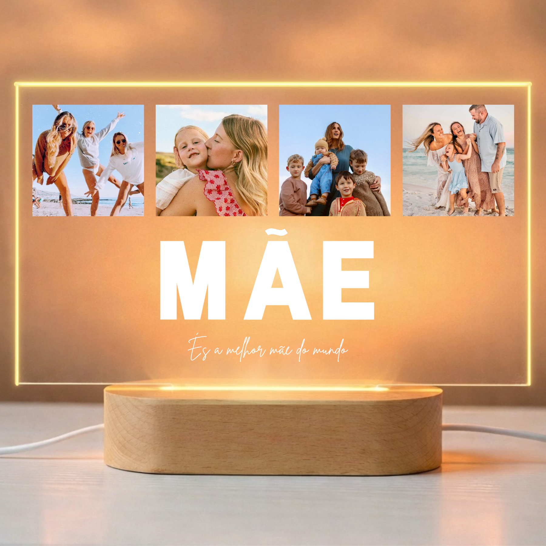 Lámpada Mãe abajo y 4 fotos arriba PT