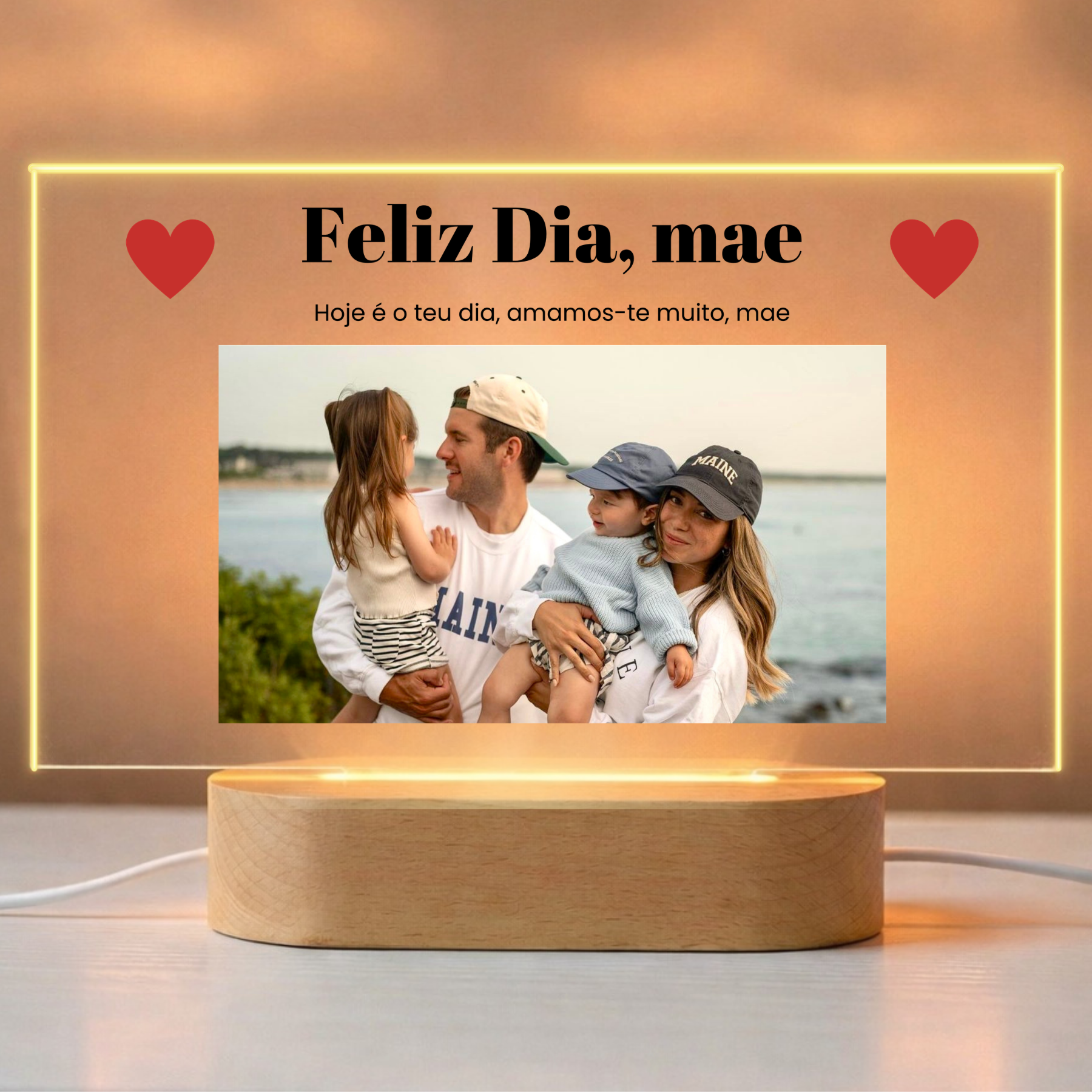 Feliz Dia da Mãe com Corações PT
