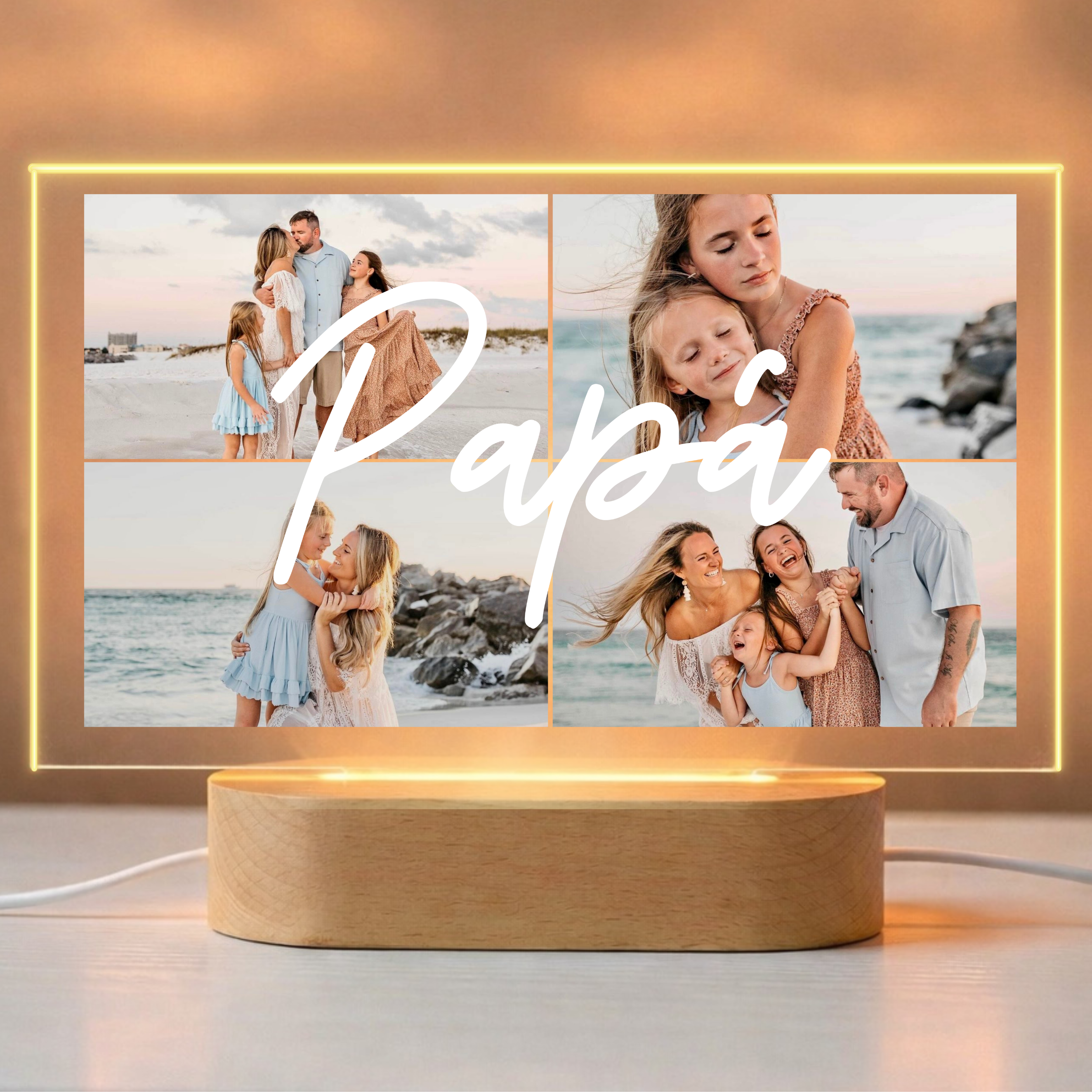 Lámpara horizontal "PAPÁ" con fotos