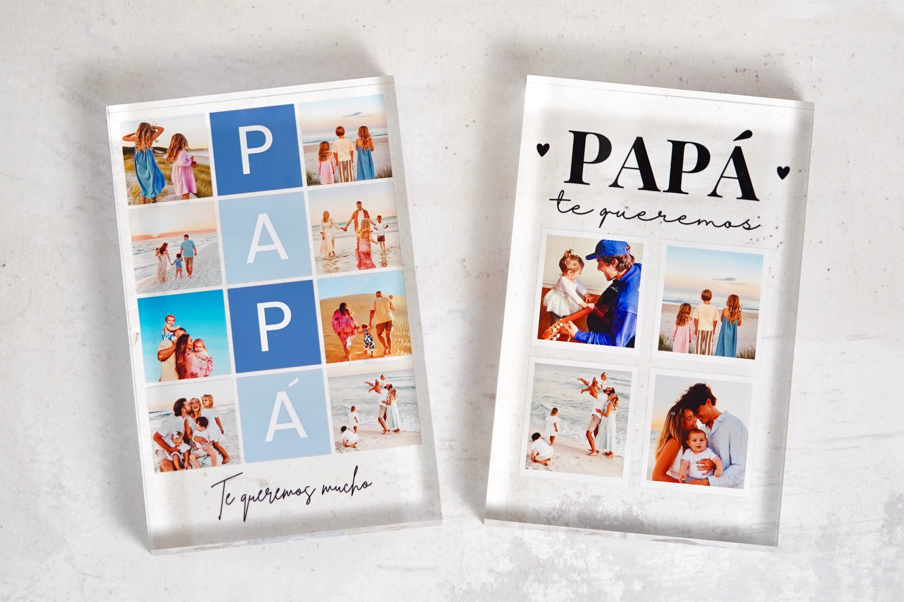Regalo premium pare el día del padre, personaliza tus fotos y texto .
¡ sorprende a tú padre con este regalo único y original !