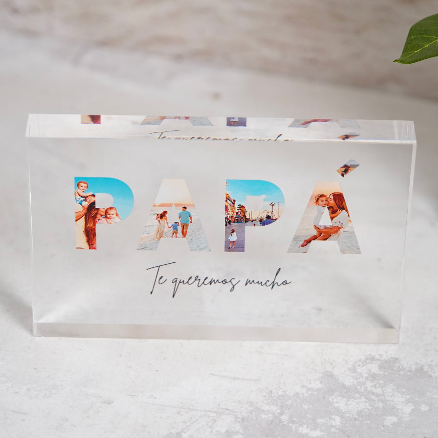 Personaliza las fotos con momentos especiales: vacaciones familiares, abrazos en casa o cualquier instante que refleje ese "juntos" que lo hace todo mejor.
