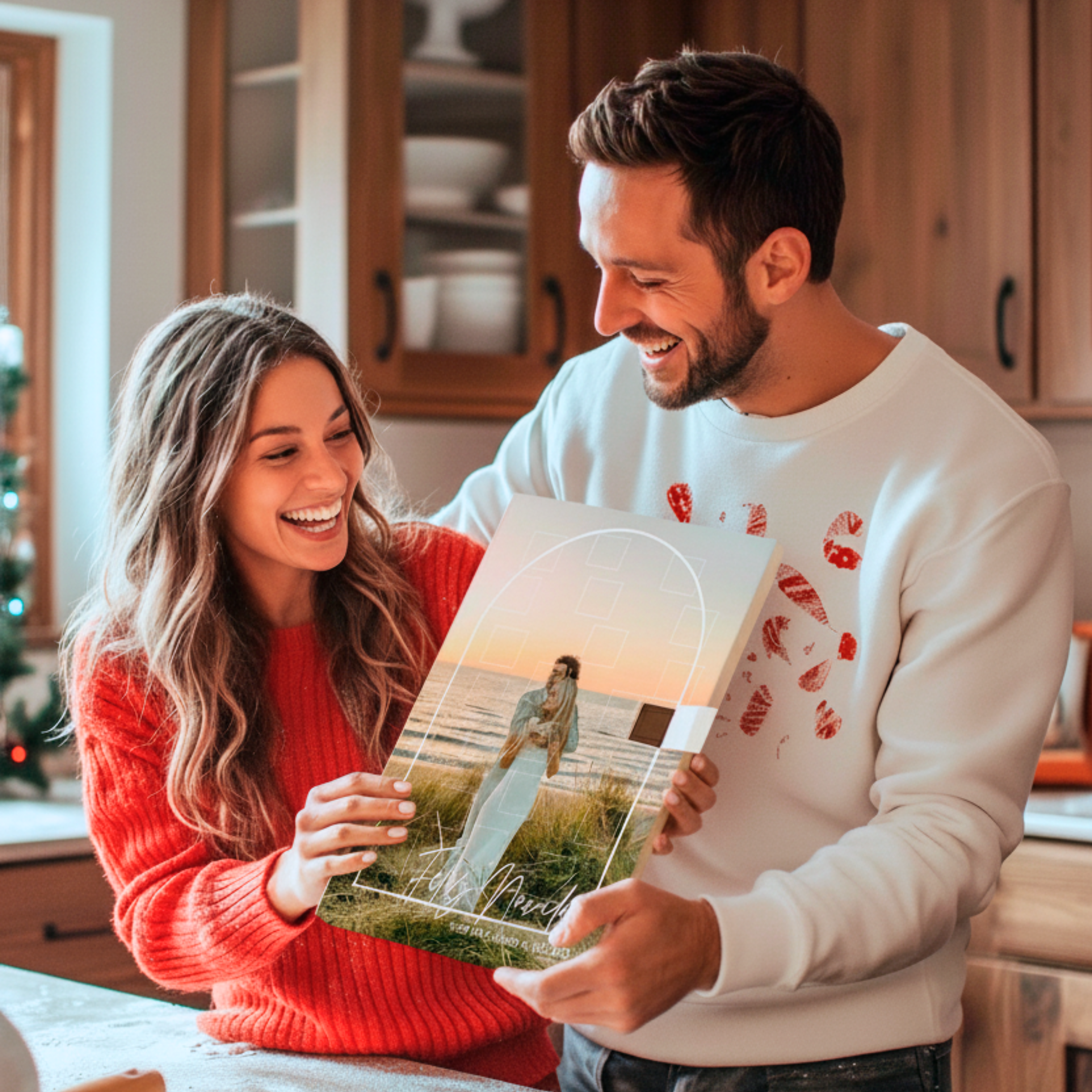 Calendario de adviento con tu foto y arco personalizado