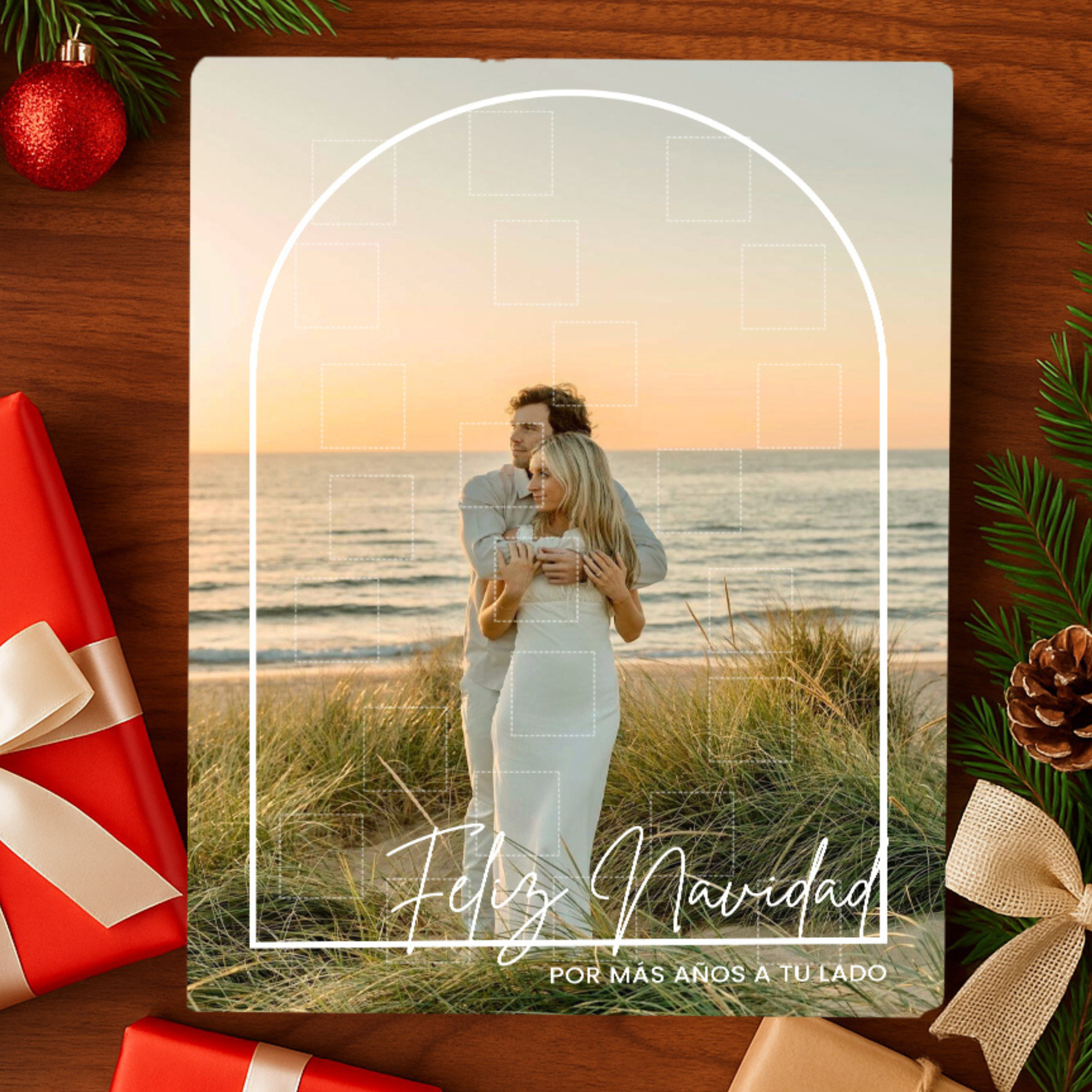 Calendario de adviento con tu foto y arco personalizado