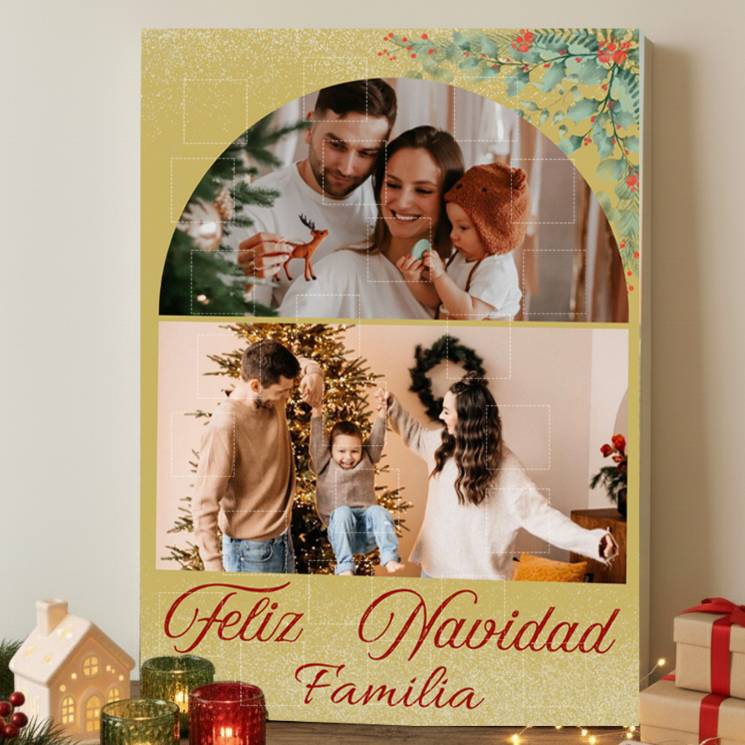 Calendario de adviento con dos fotos personalizado