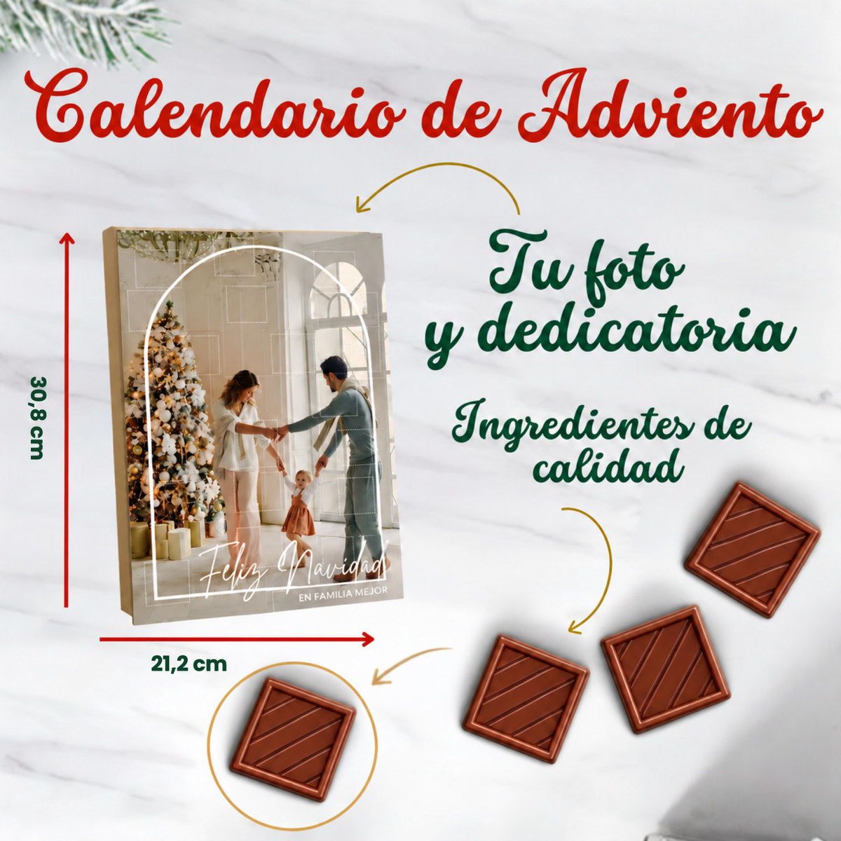 Calendário do Advento com sua foto personalizada