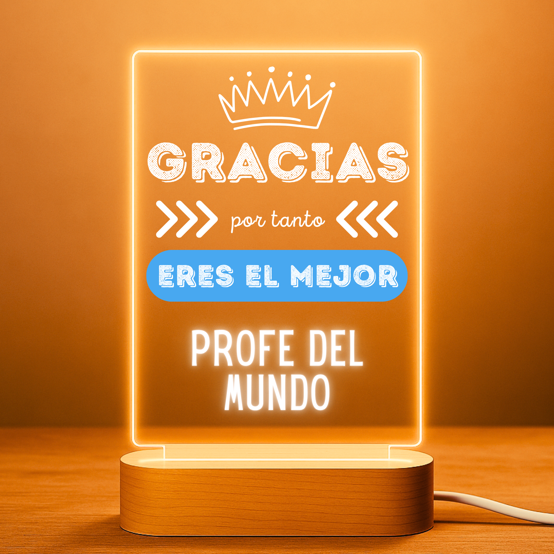 Candeeiro Obrigado Professor