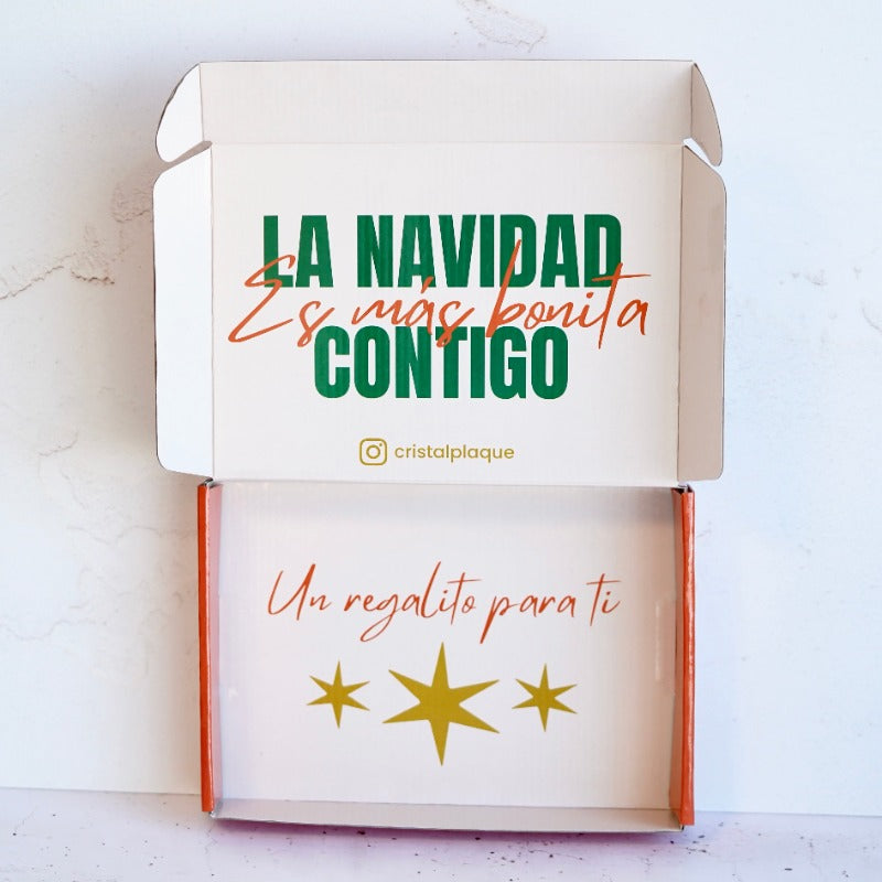Caja de regalo Navidad 25 x 18 cm