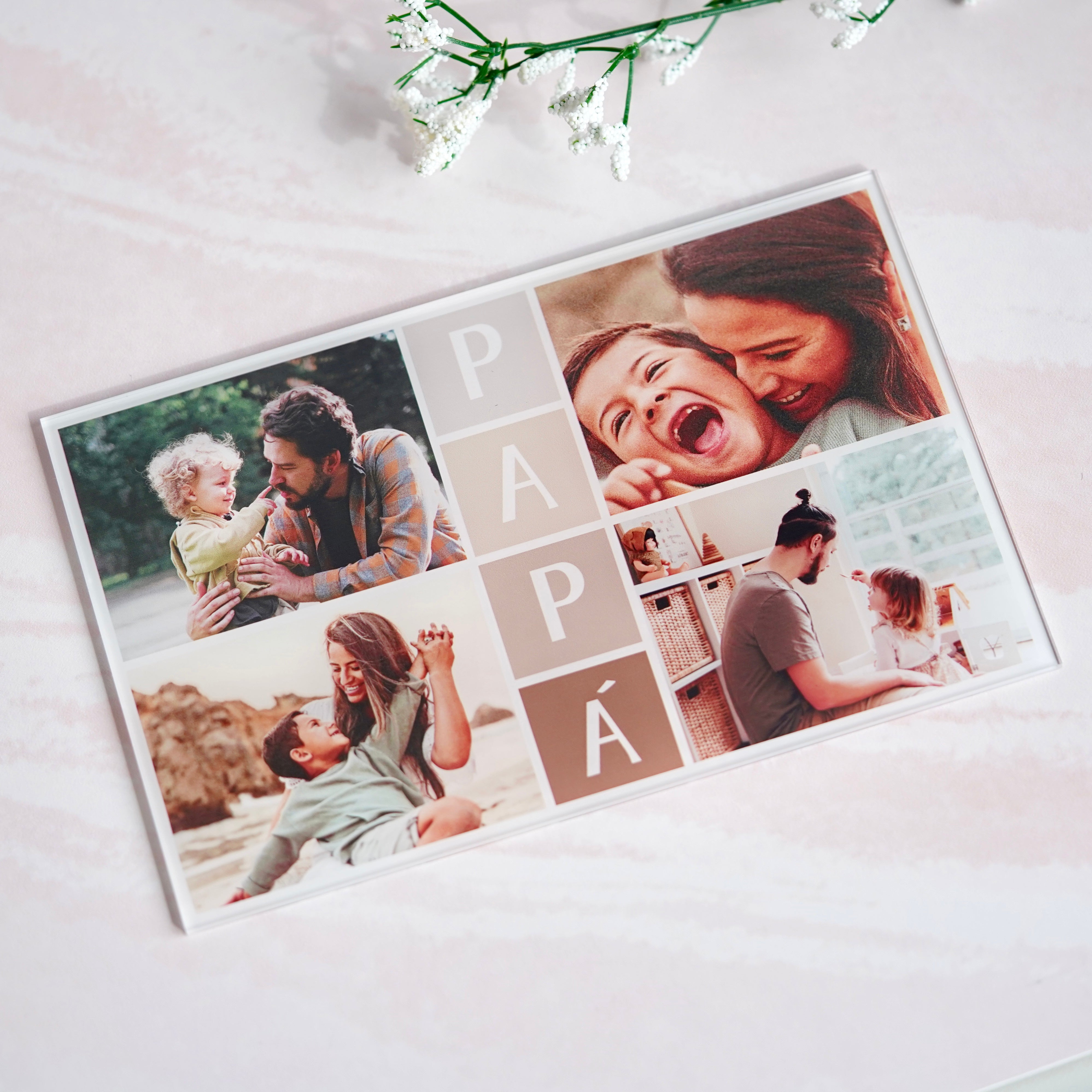 Placa personalizada PAPÁ | regalo día de la madre | Cristal Plaque | idea de regalo personalizado | fotos y texto PAPÁ | regalo original y especial | regalo padre