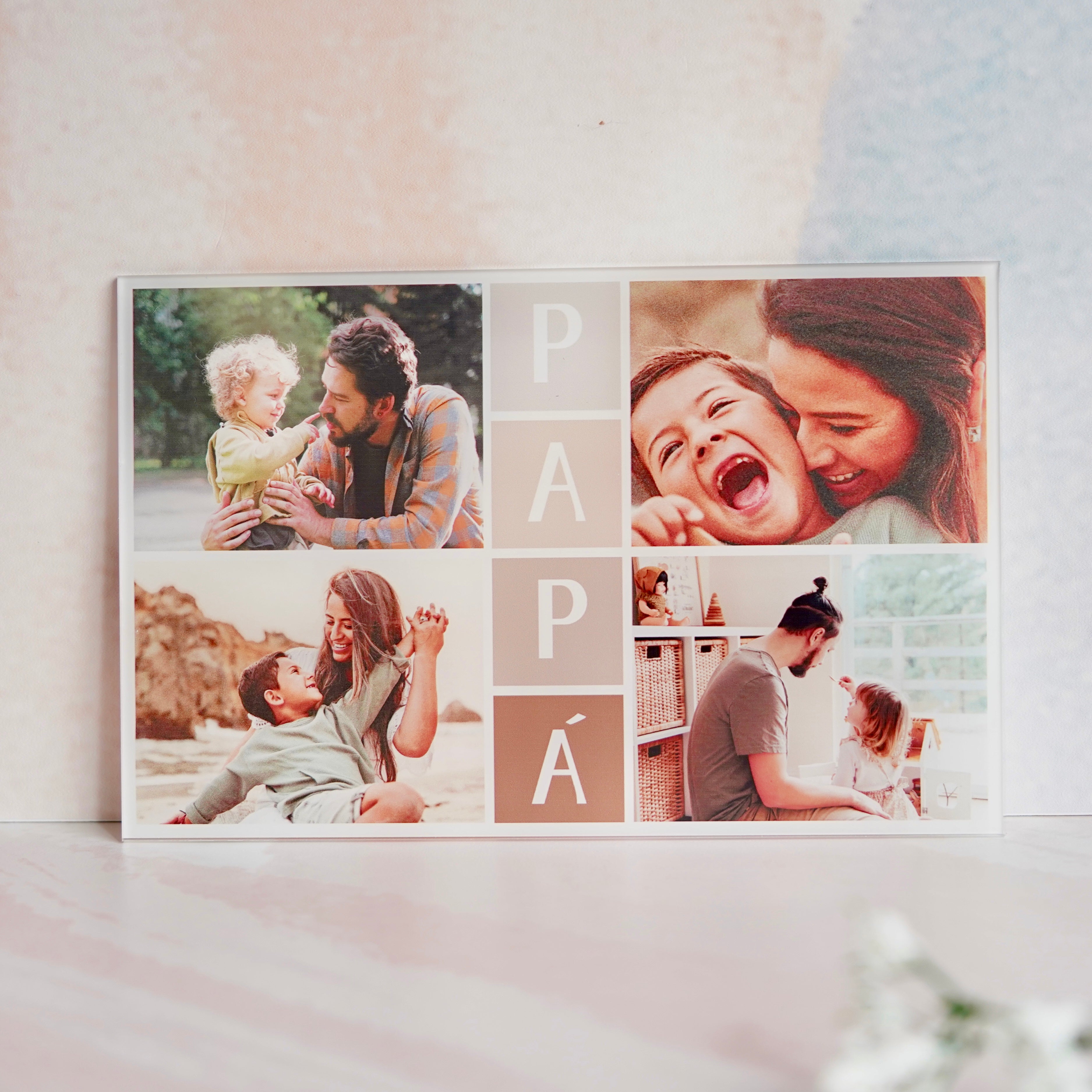 Placa personalizada PAPÁ | regalo día de la madre | Cristal Plaque | idea de regalo personalizado | fotos y texto PAPÁ | regalo original y especial | regalo padre