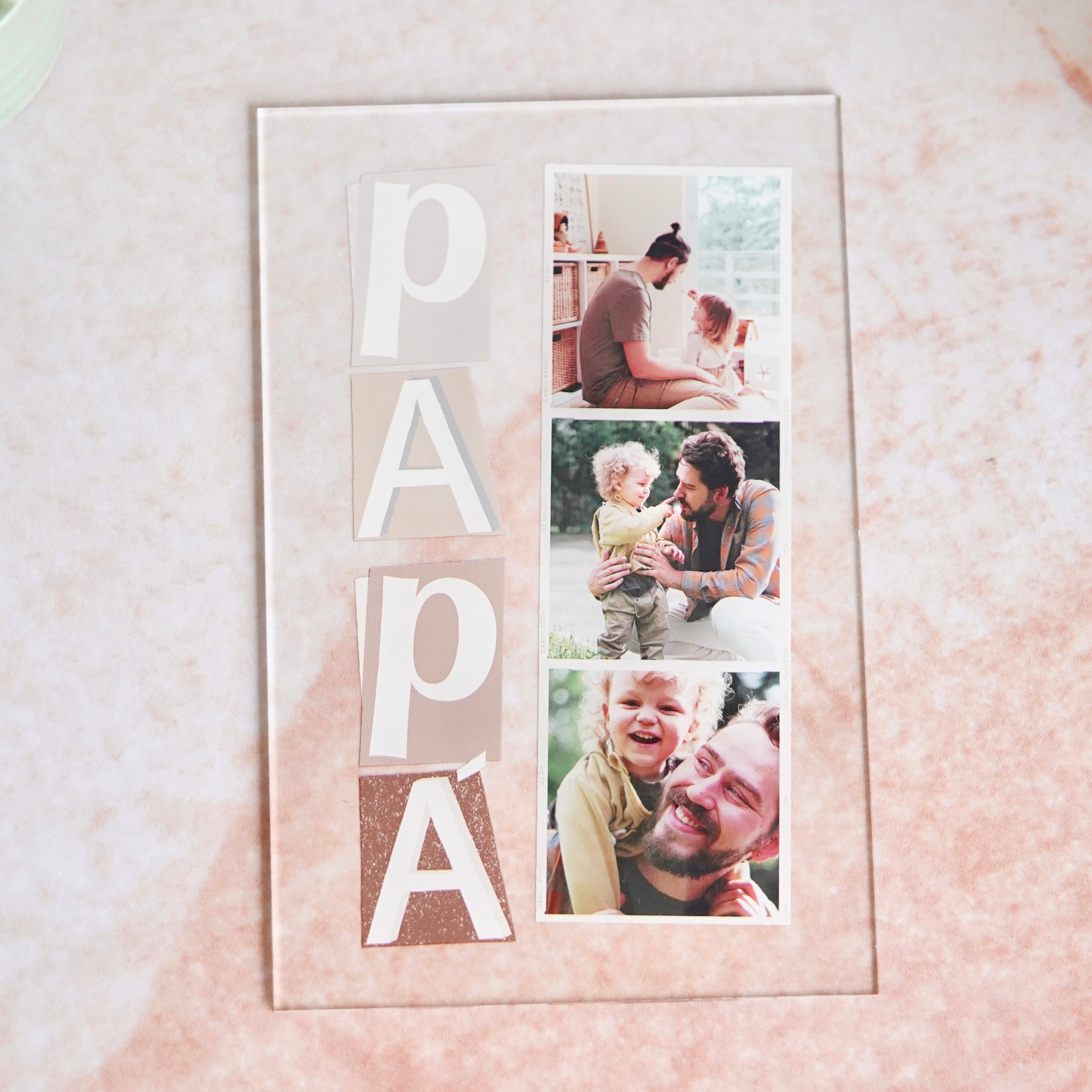 Placa personalizada Papá | Cristal Plaque | detalle día del padre| regalo original para regalar a papá | fotos y texto | idea de regalo original