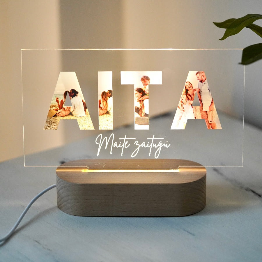 Lámpara "AITA" con fotos