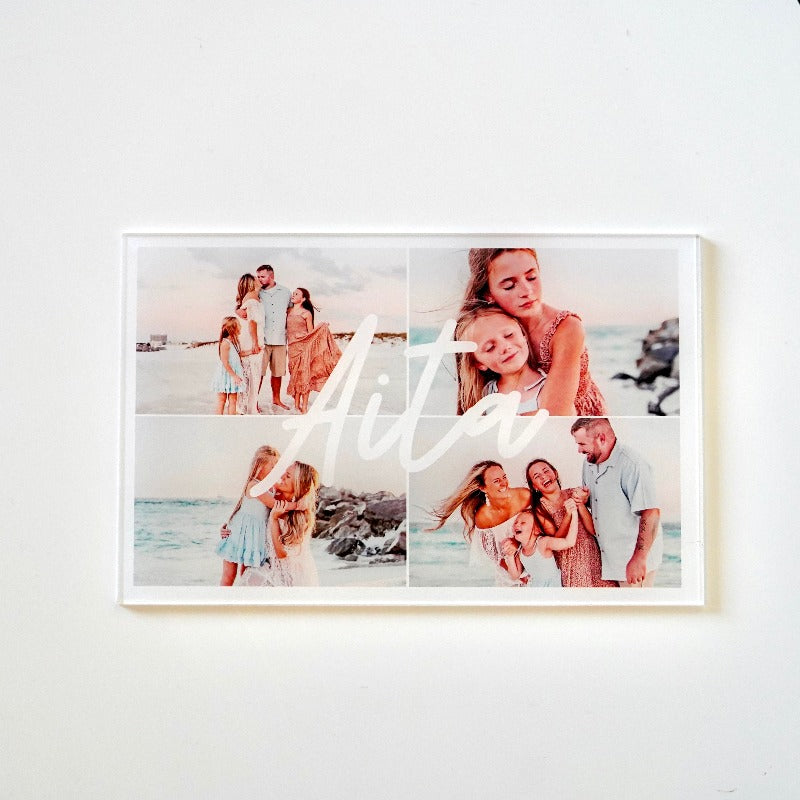 Placa "AITA" con 4 fotos
