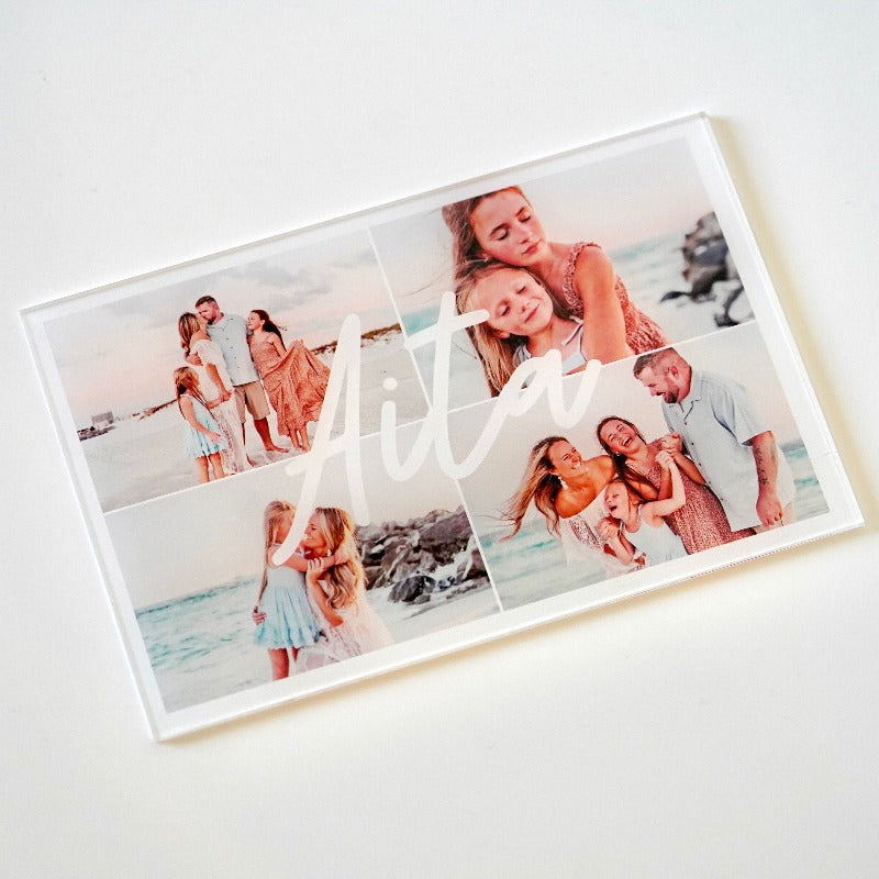 Placa "AITA" con 4 fotos