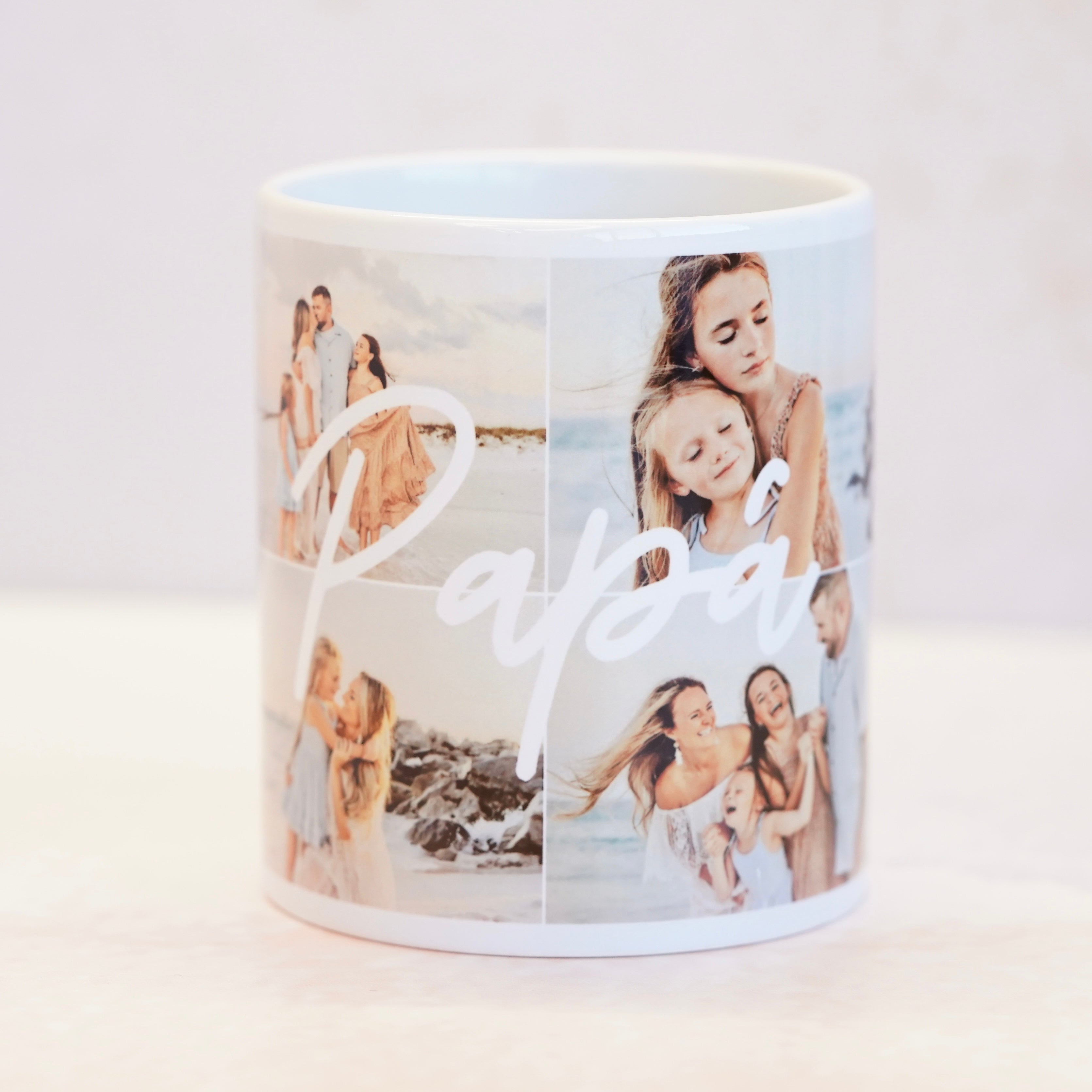 Colagem de caneca "PAI" com 4 fotos