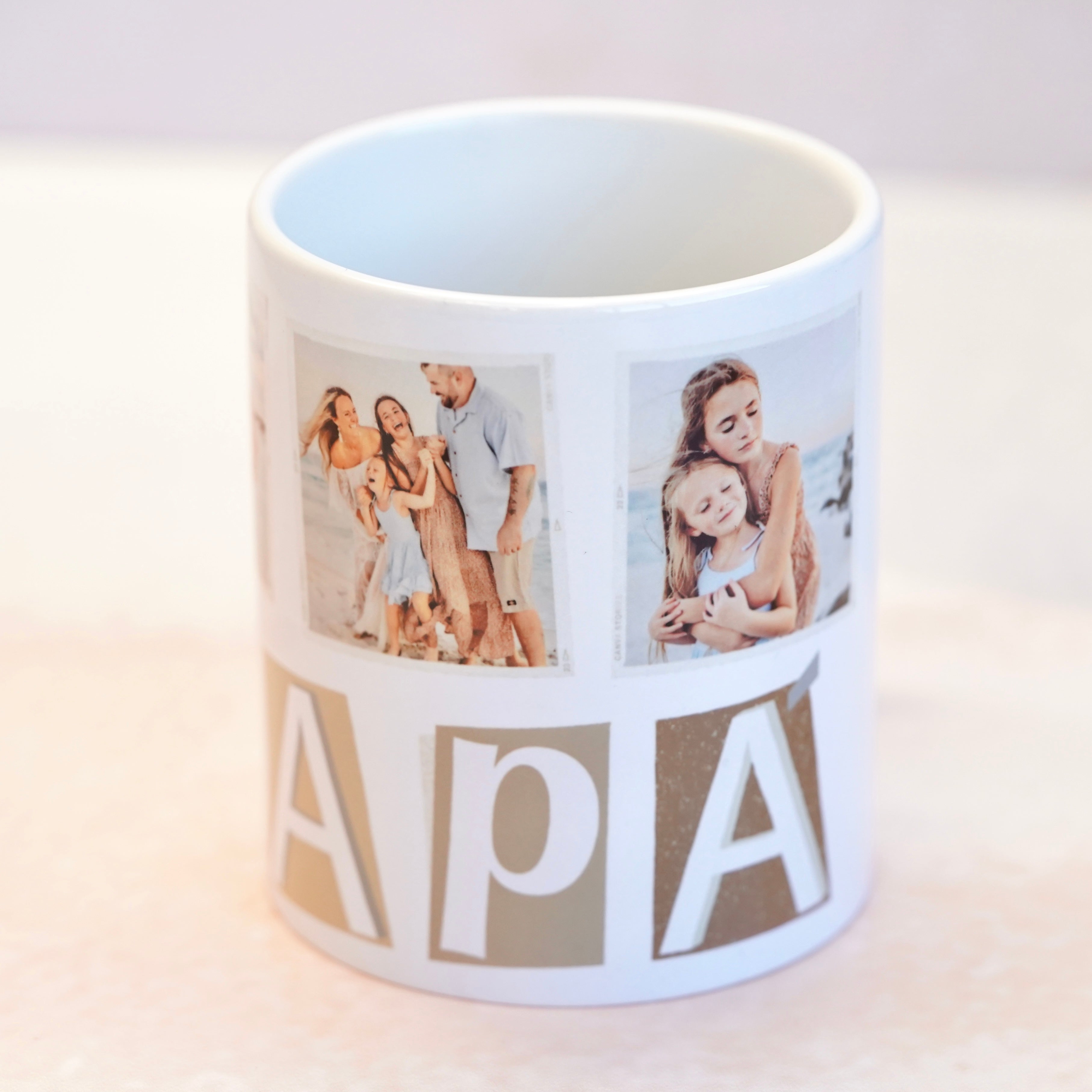 Taza "PAPÁ" collage 3 fotos