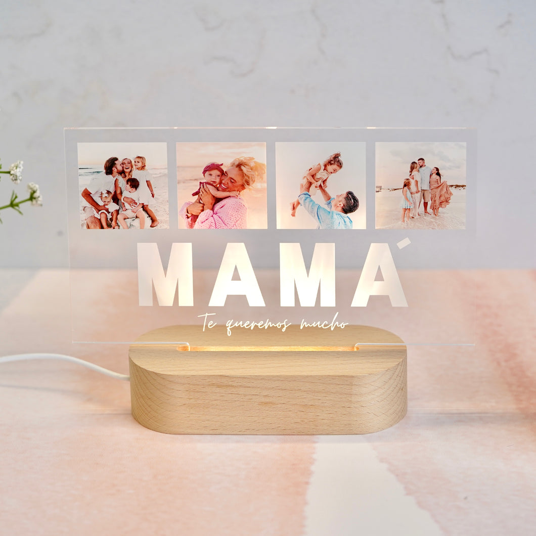 Lámpara personalizada regalo día de la Madre con fotos