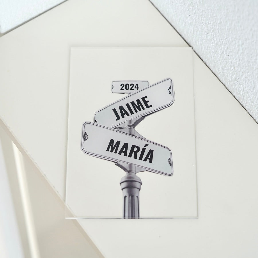 Placa Señal con Nombres