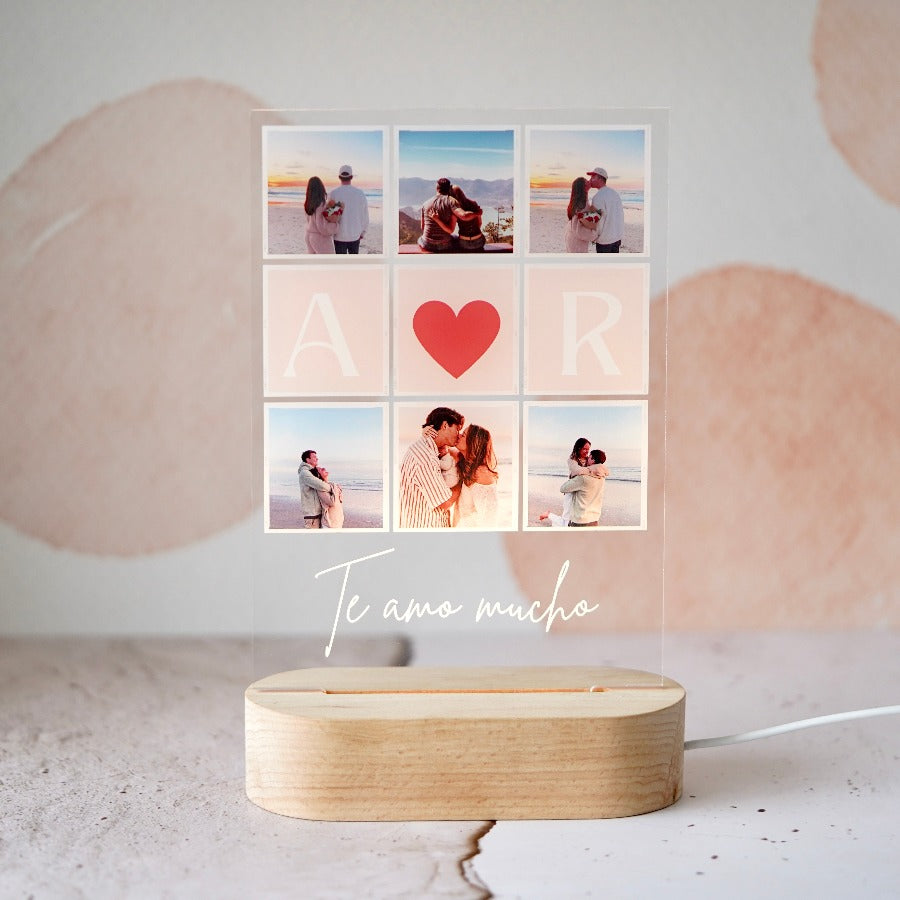 Lámpara AMOR con 6 Fotos