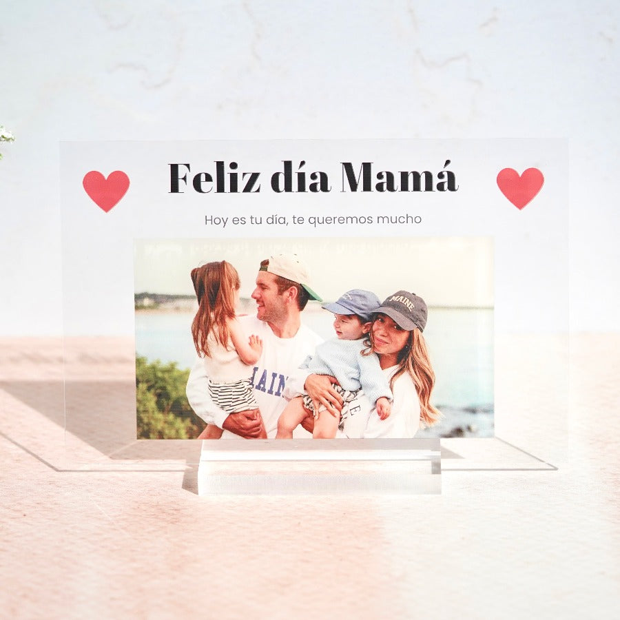 Placa dia de la madre 2024 Regalo corazones