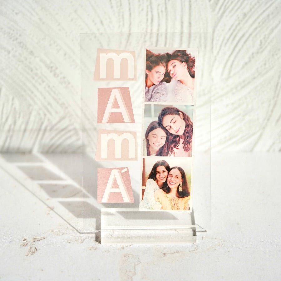 Placa de cristal con fotos Mamá | Cristal Plaque | regalos originales para una madre| Regalo día de la madre | fotos y texto | Que regalar a mi madre| Regalos para mi madre