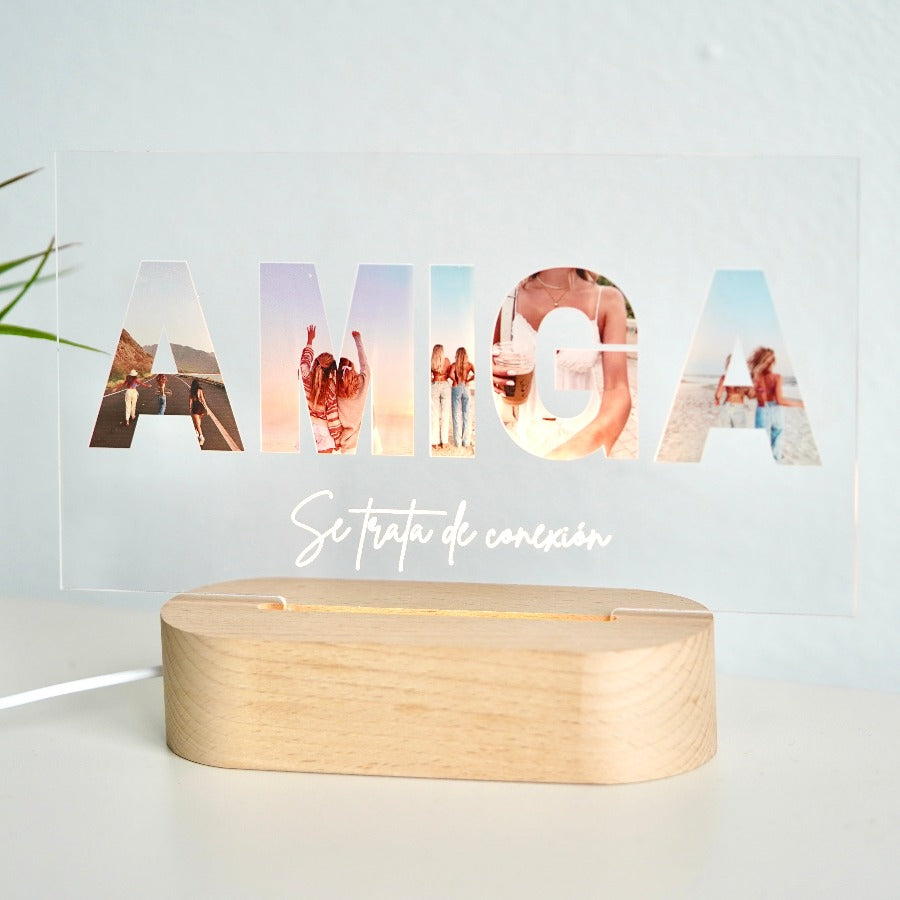 Lámpara "Amiga" con fotos