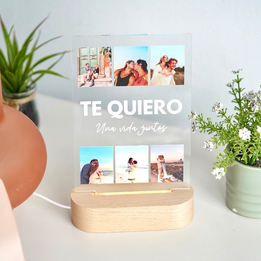 Lampara 6 fotos personalizable