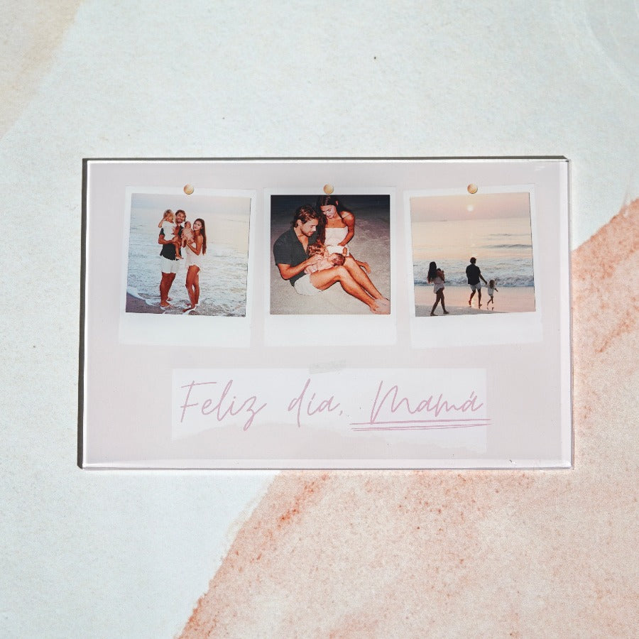 Placa personalizada Feliz día Mamá | idea de regalo personalizado para el día de la madre | regalo especial | detalle mamá | Cristal Plaque