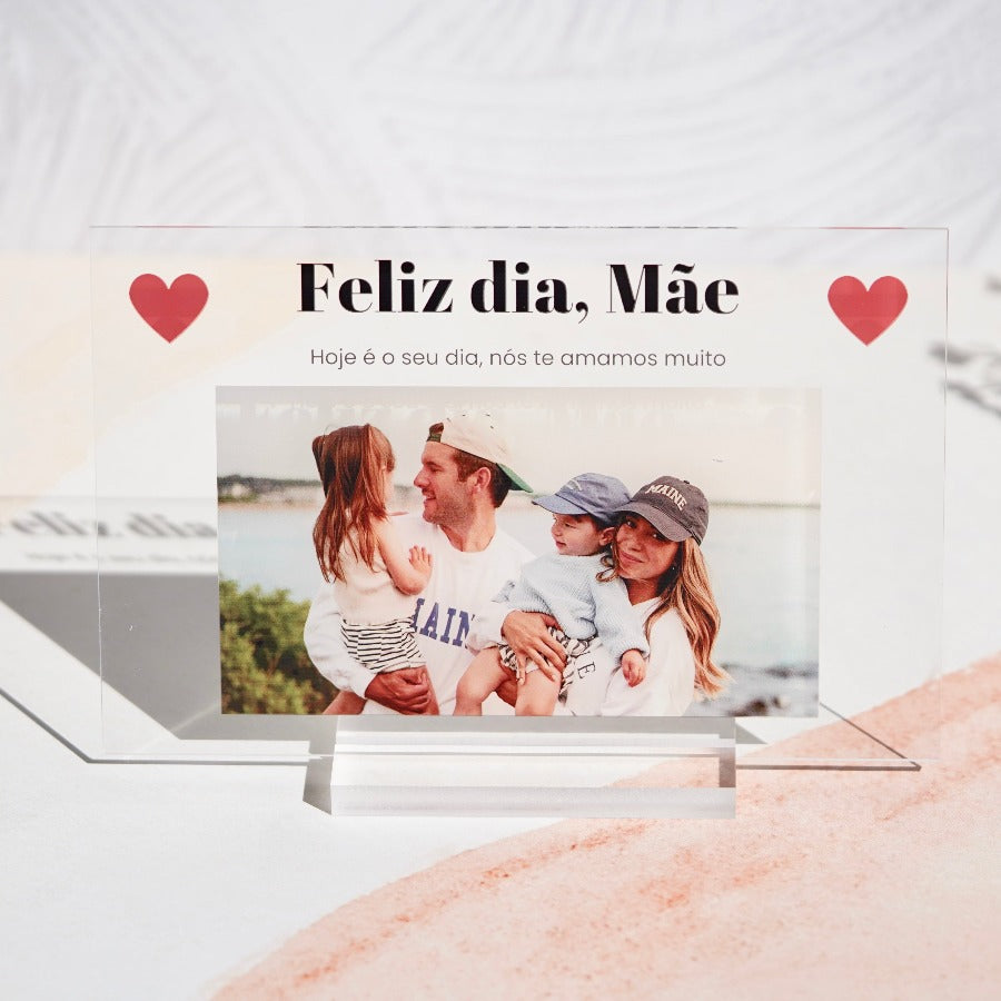 Um presente especial com foto e texto personalizados é o presente perfeito para o Dia da Mãe ou para o seu aniversário | Cristal Plaque