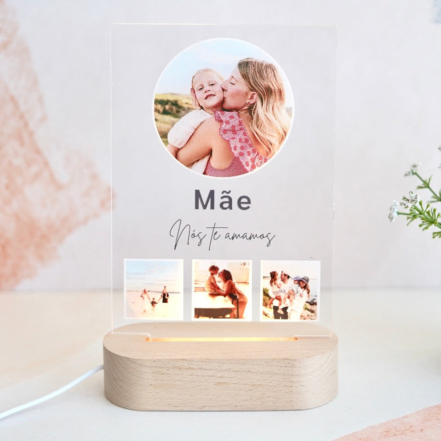 Candeeiro fotográfico circular Mãe PT