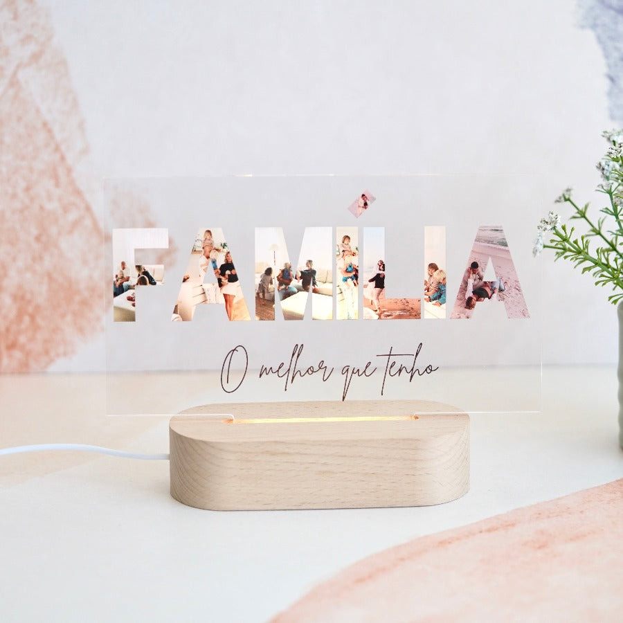 Lampada “FAMÍLIA” com fotografias PT