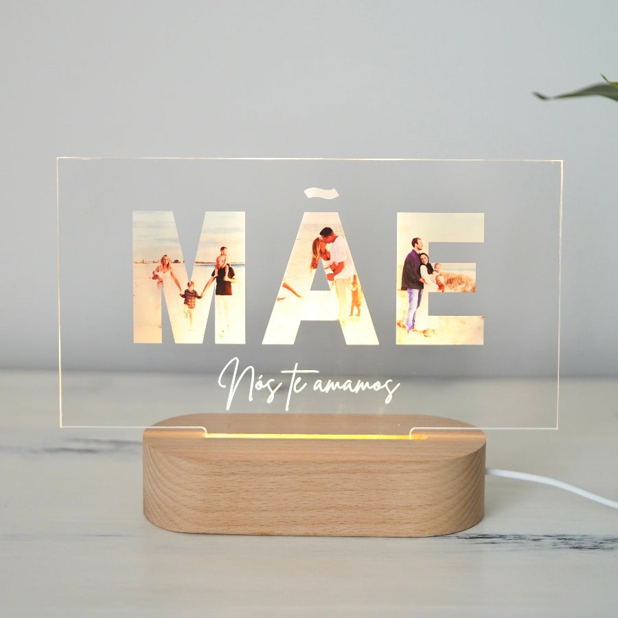 Lampada "MAE" com fotos PT