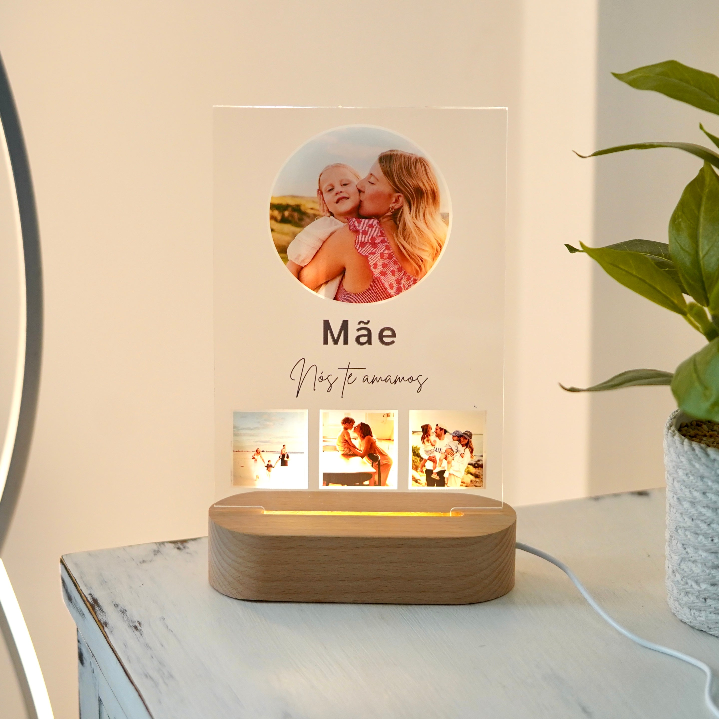 Candeeiro fotográfico circular Mãe PT