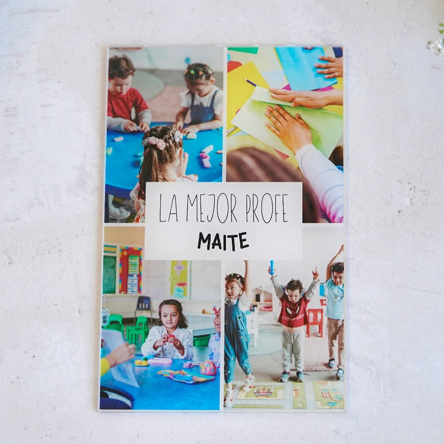 Regalo para profesores de fin de curso con fotos