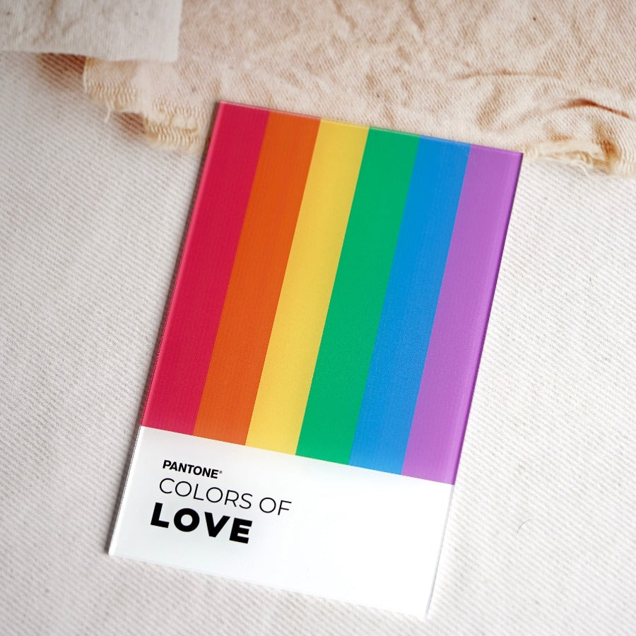 Placa personalizada PANTONE | Cristal Plaque | LGTBIQ+ | Colors of Love | idea de regalo personalizado | regalo original para parejas