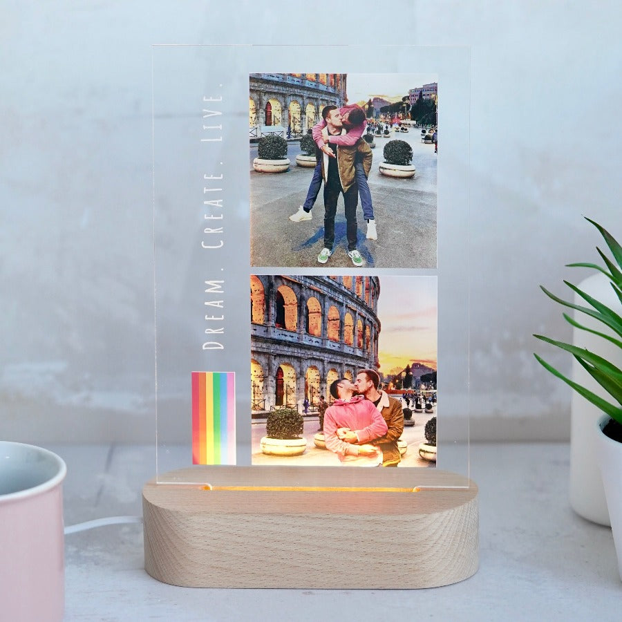 Idea regalo LGTBI+ lámpara con fotos