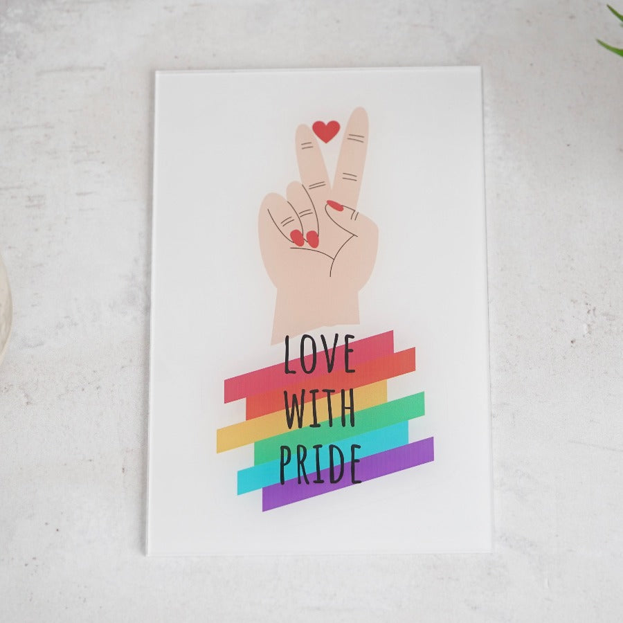 Placa personalizada Pride | LGTBIQ+ | Cristal Plaque | idea de regalo personalizado | regalo para parejas romántico | orgullo | detalle día especial