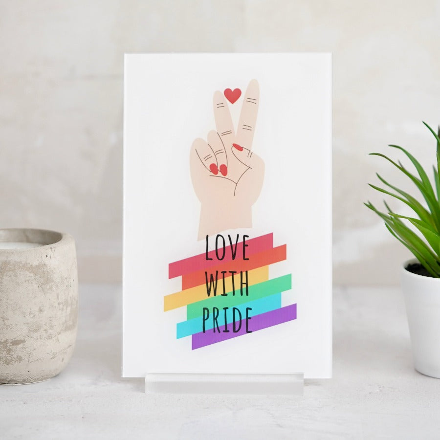 Placa personalizada Pride | LGTBIQ+ | Cristal Plaque | idea de regalo personalizado | regalo para parejas romántico | orgullo | detalle día especial