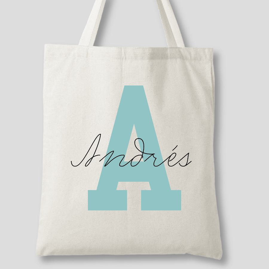 Tote Bag Inicial y Nombre