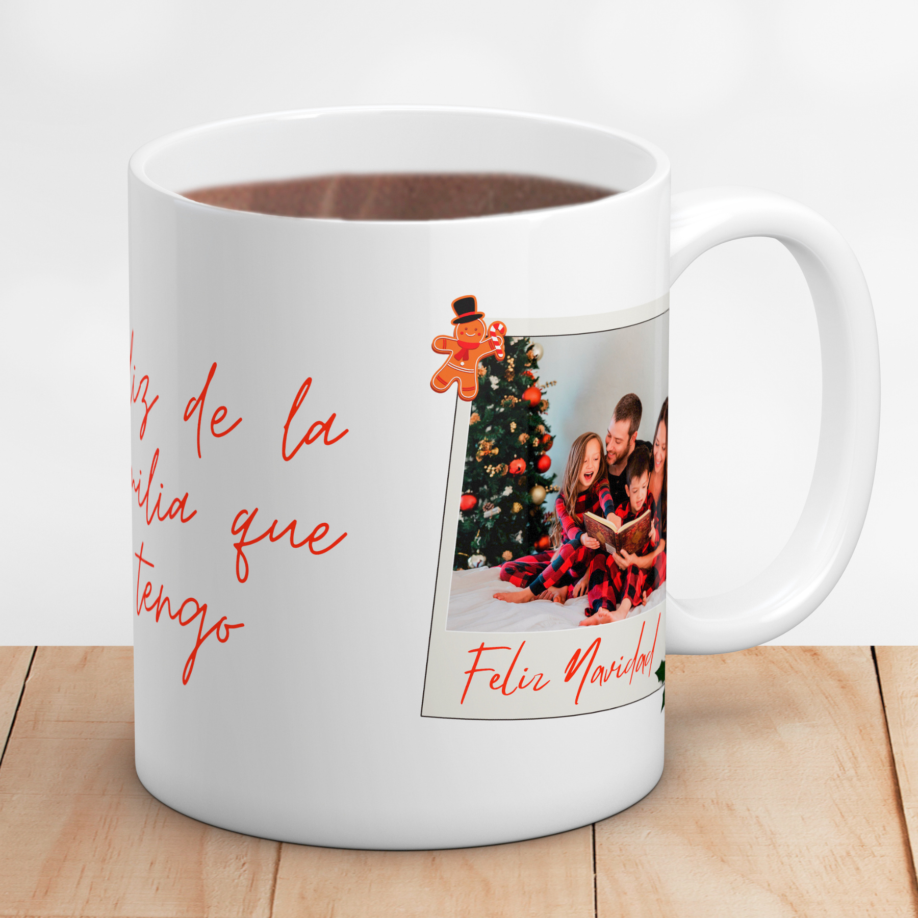 Taza con foto y dedicatoria Navidad