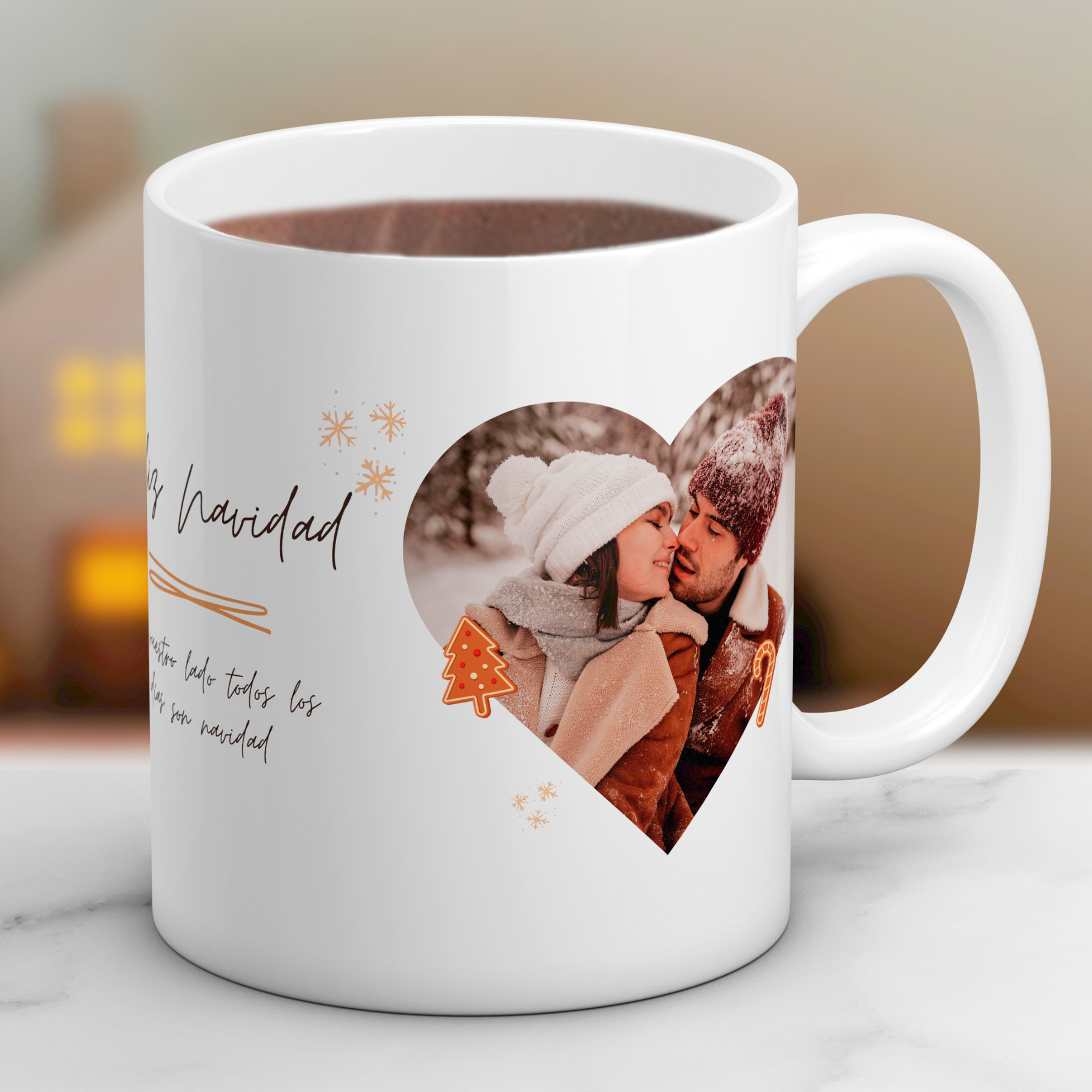 Taza corazón Navidad