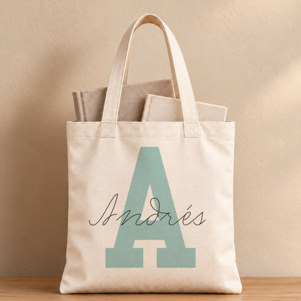 Tote Bag Personalizada con Inicial y Nombre