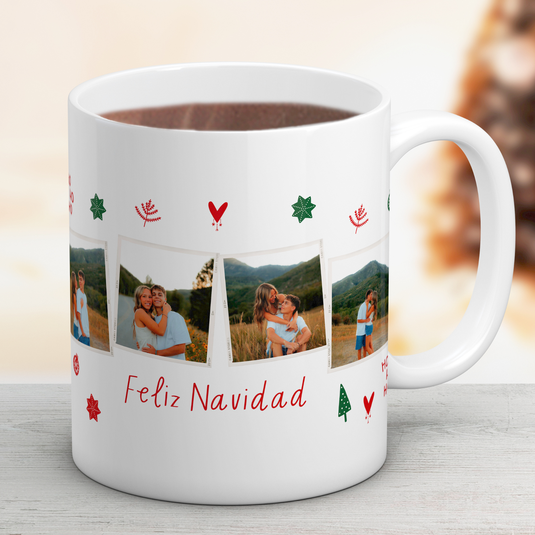 Taza cuatro fotos Navidad