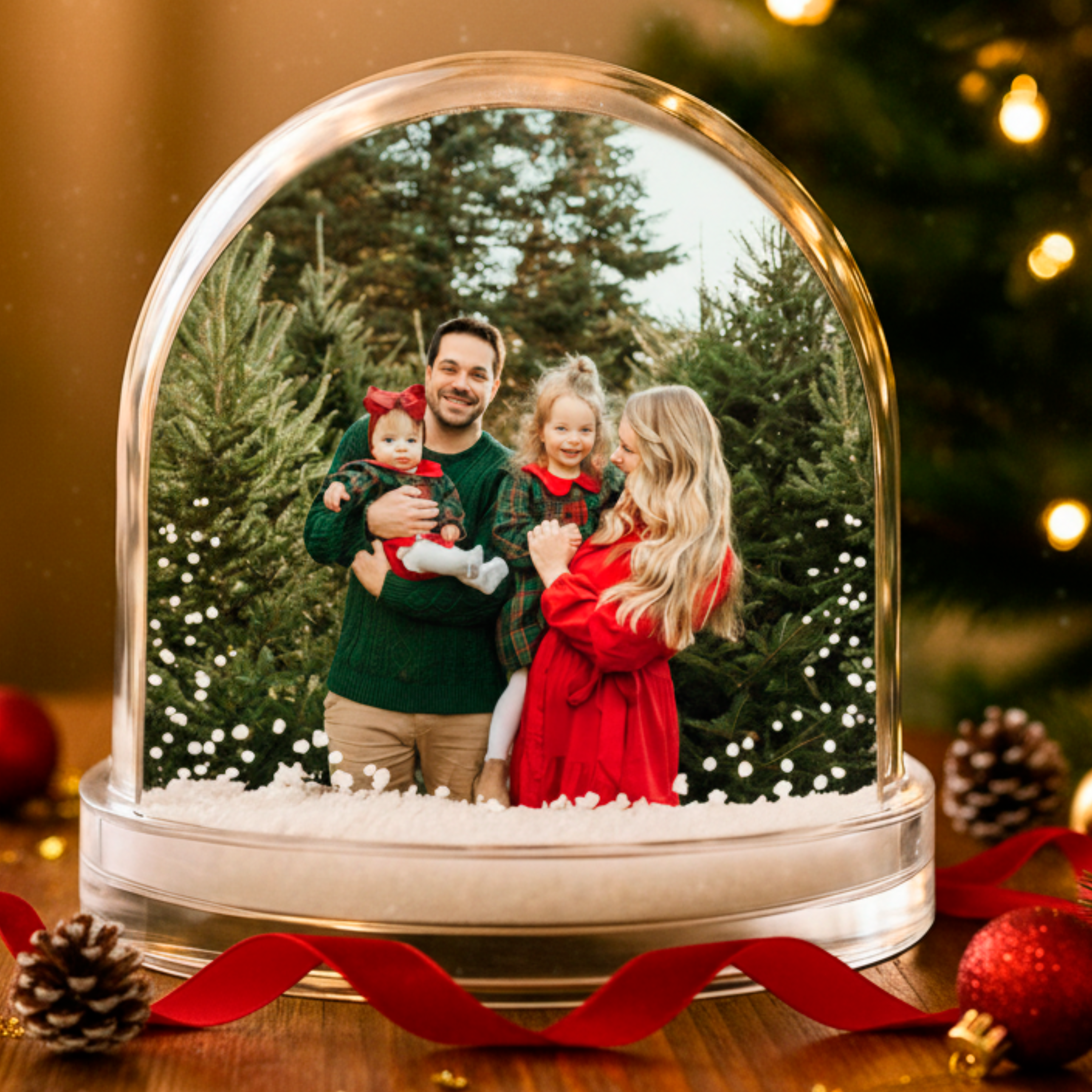 Adorno Navidad personalizado, bola de Nieve