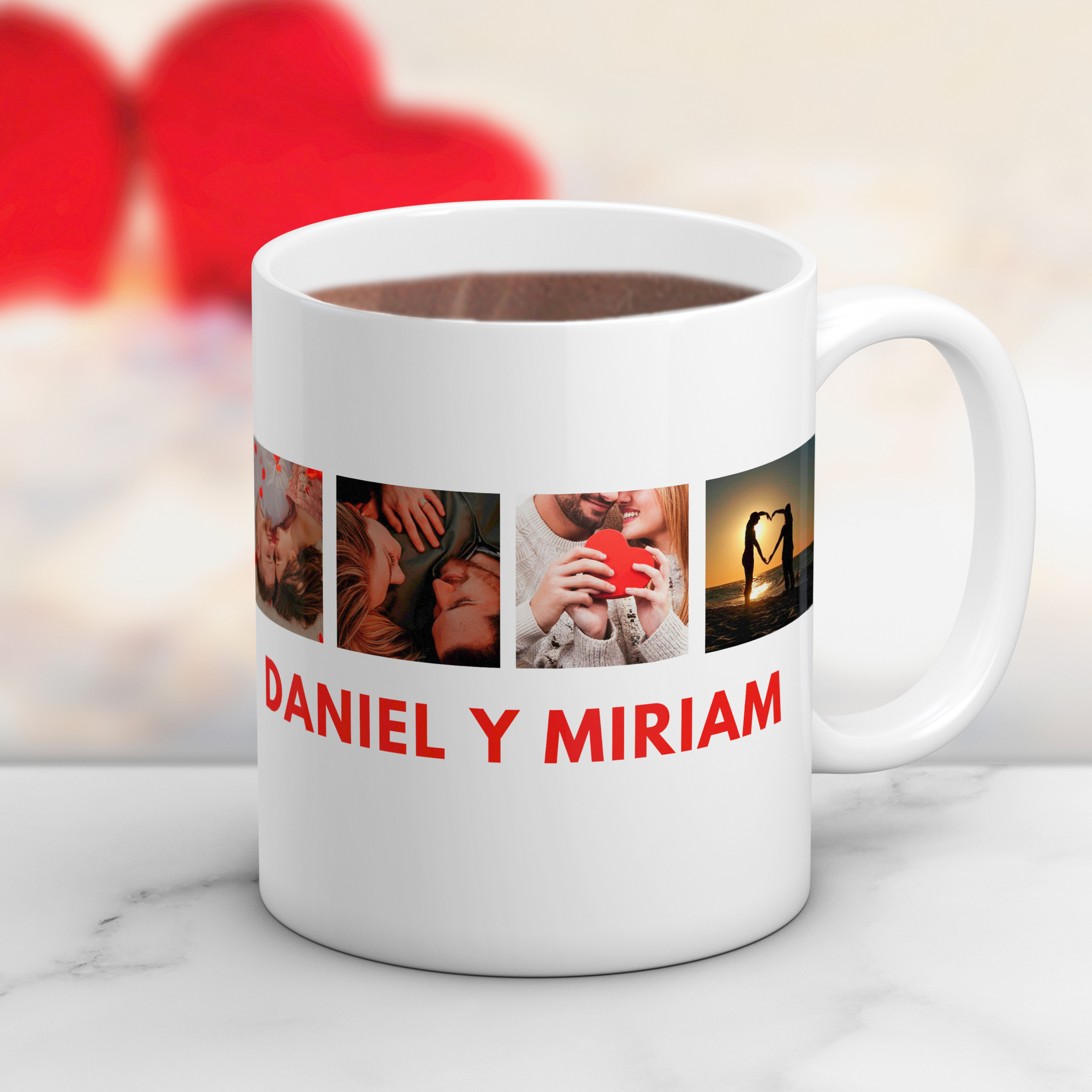 Taza Parejas 4 fotos San Valentín