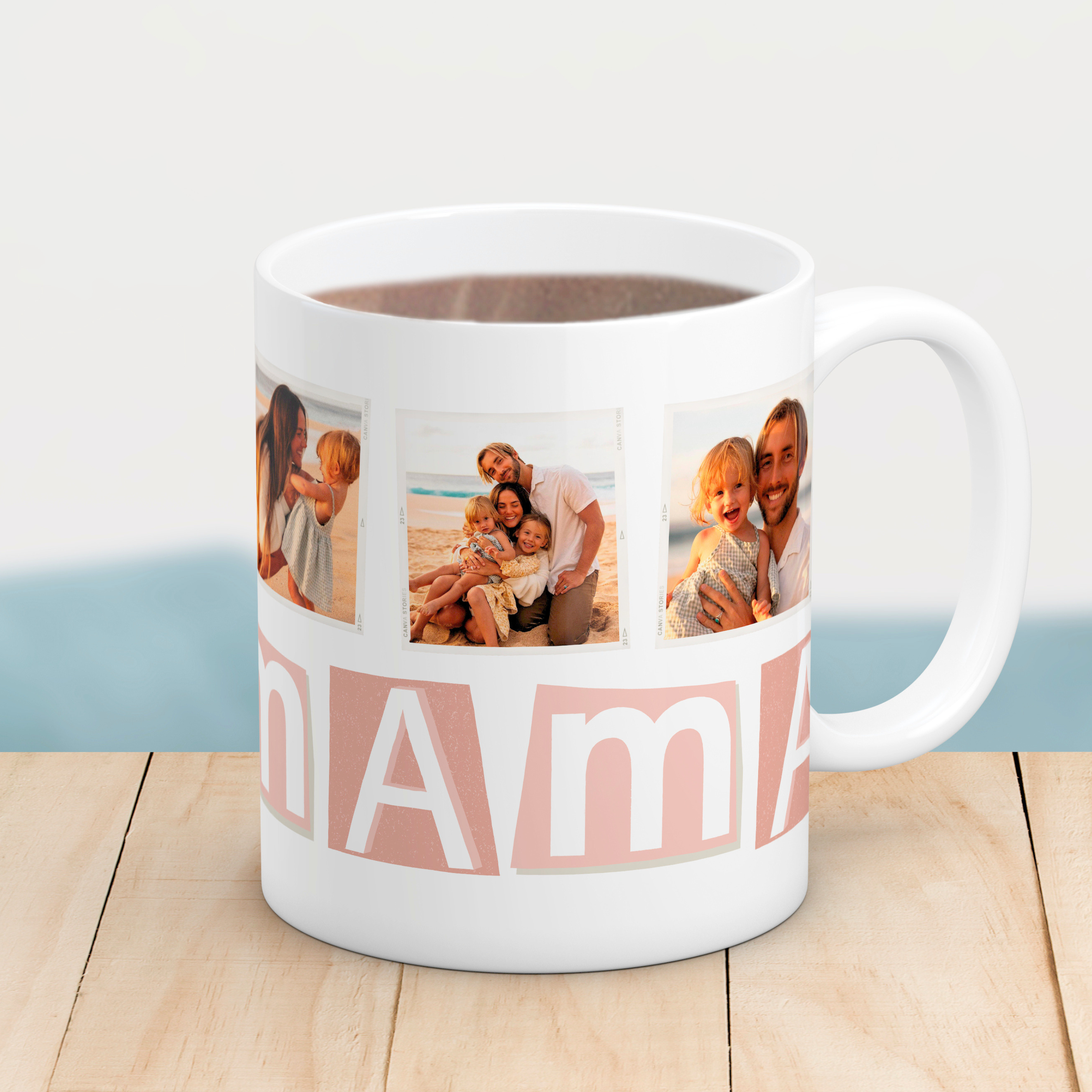 Taza 3 Fotos y Mamá