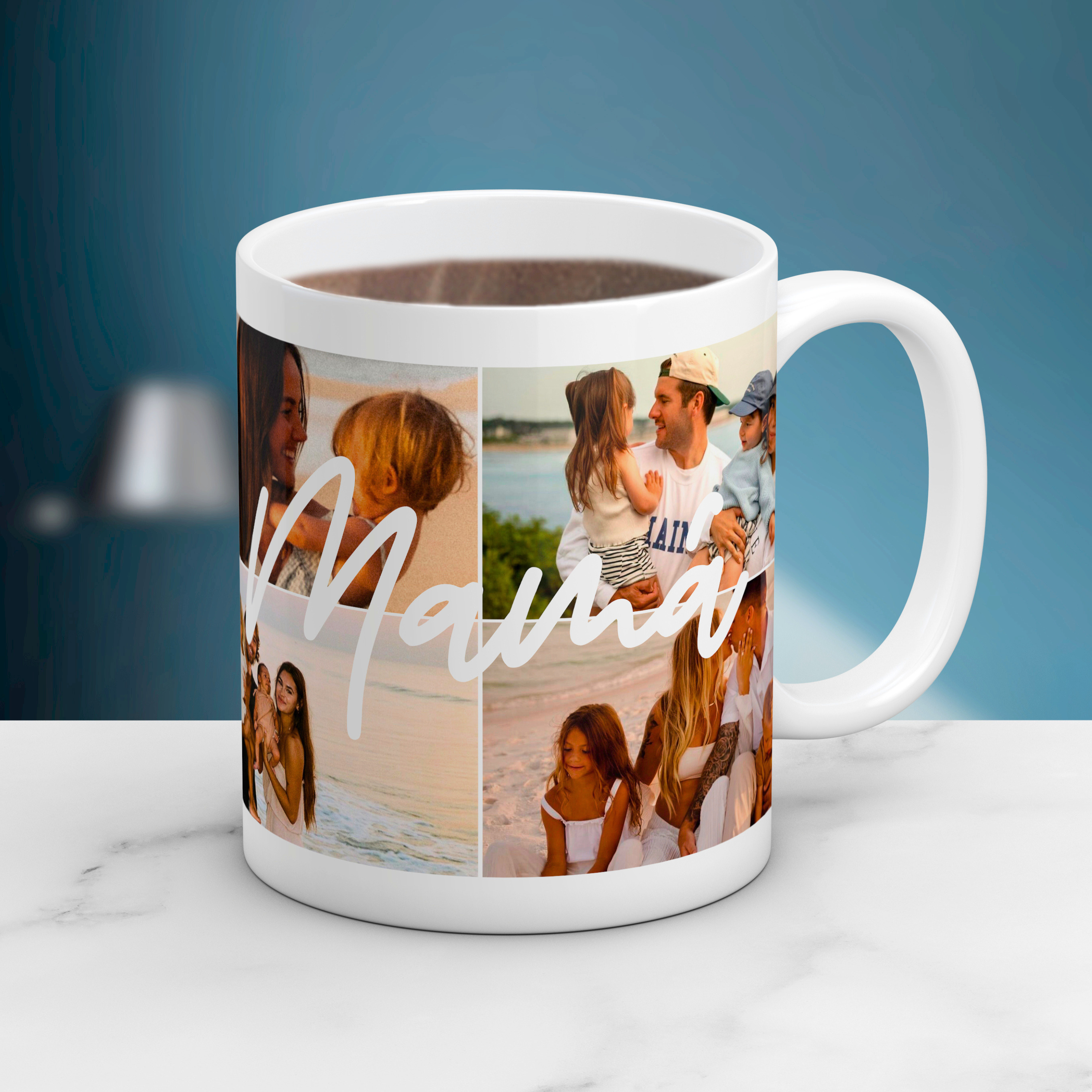 Taza Mamá 4 Fotos Collage