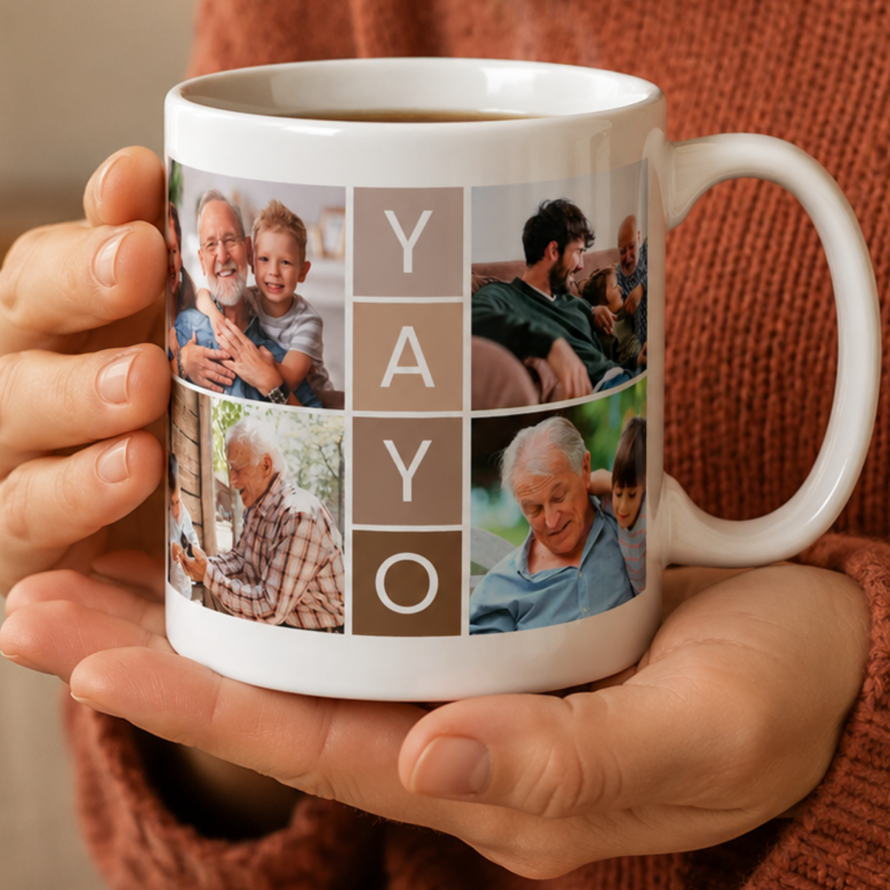 Taza Personalizada Yayo con 4 Fotos